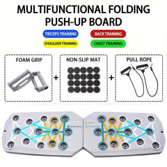 Push-Up Board Set Portable Multifunctional Push-Up Bar Foldable Fitness Equipment for Chest Abdomen Arms/Back Training